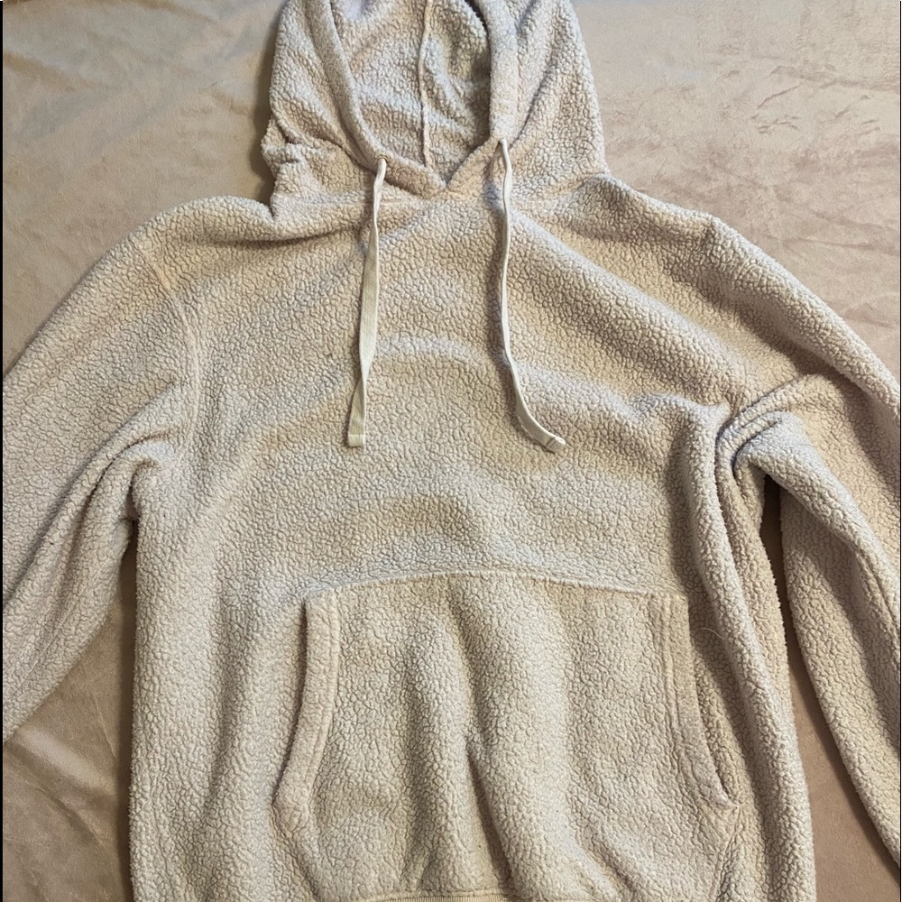 light pink sherpa hoodie
